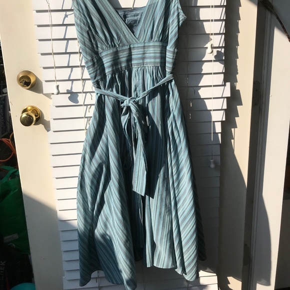 Banana Republic Blue Striped Midi Dress - Picture 4 of 4